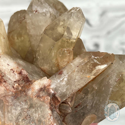 Large Madagascar Natural Raw Citrine Crystal Cluster Point