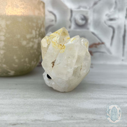Clear Quartz Crystal Cluster Hedgehog Carving Specimen