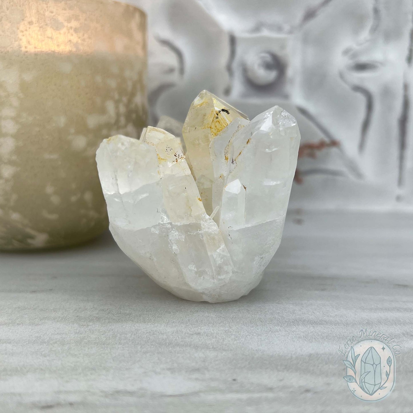 Clear Quartz Crystal Cluster Hedgehog Carving Specimen