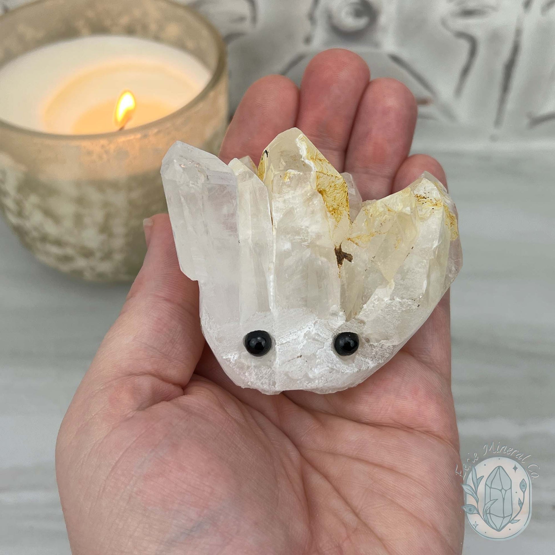 Clear Quartz Crystal Cluster Hedgehog Carving Specimen