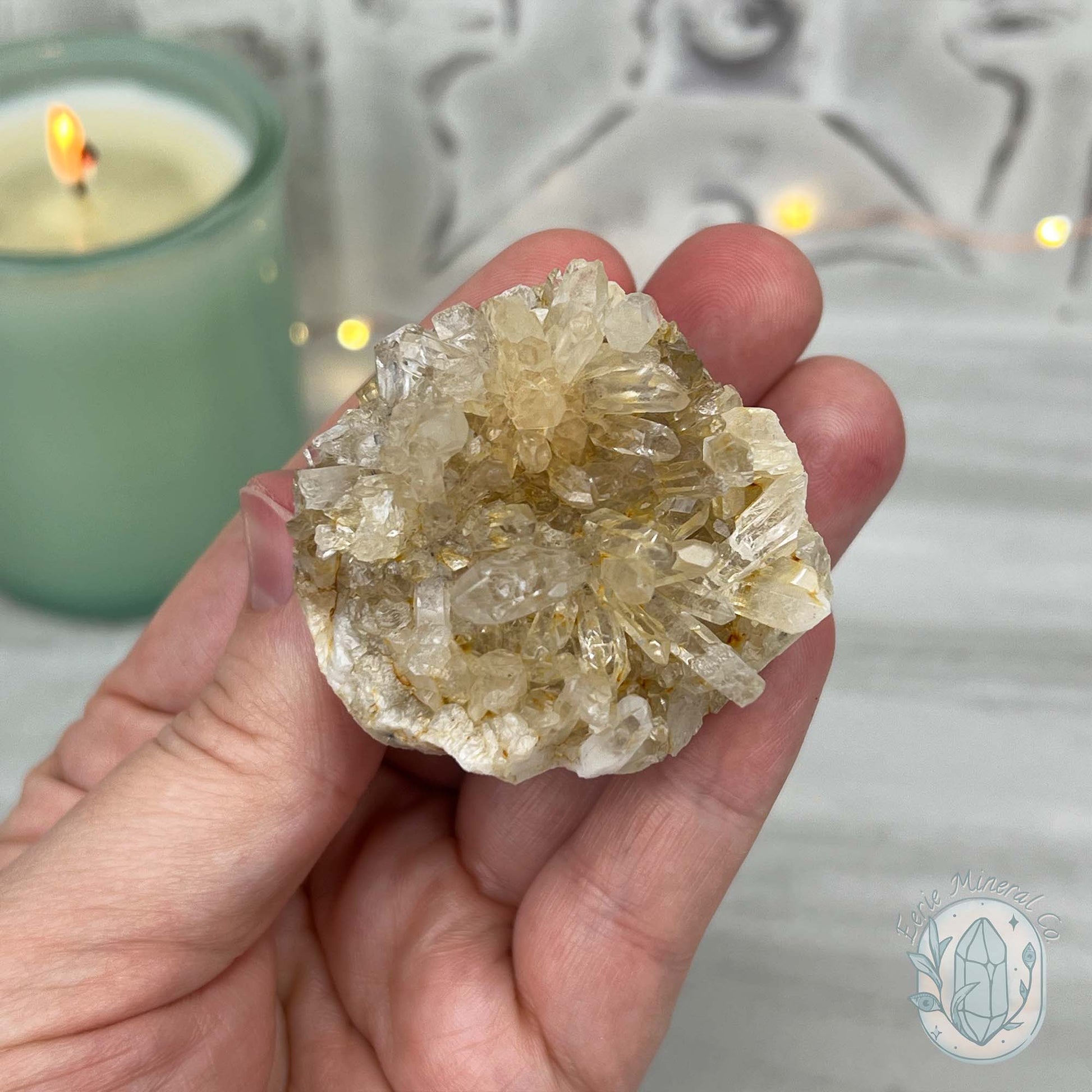 Clear Quartz Crystal Cluster Pet Rock Carving