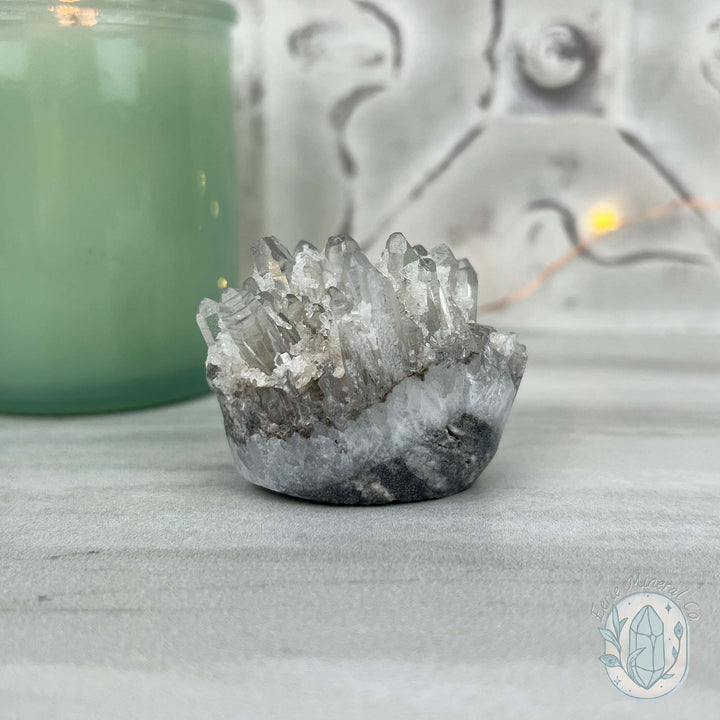 Clear Quartz Crystal Cluster Pet Rock Carving