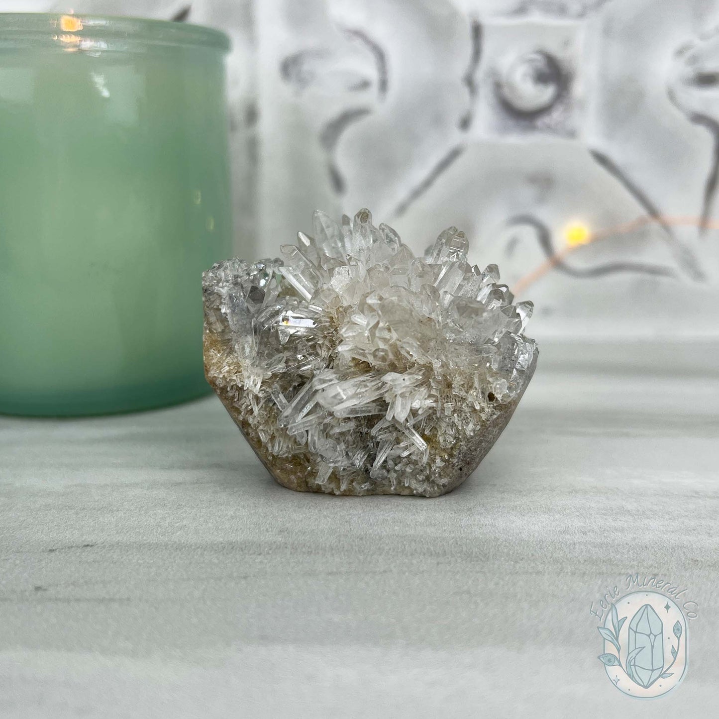 Clear Quartz Crystal Cluster Pet Rock Carving