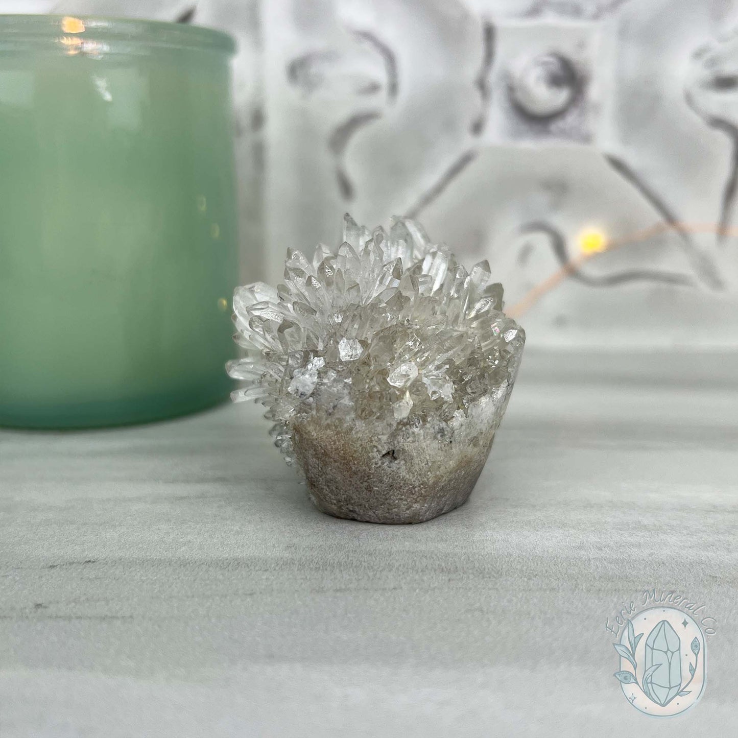 Clear Quartz Crystal Cluster Pet Rock Carving