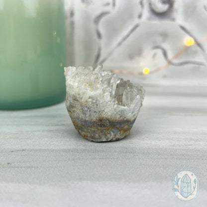 Clear Quartz Crystal Cluster Pet Rock Carving