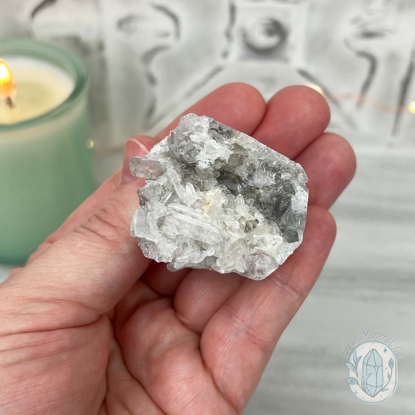 Clear Quartz Crystal Cluster Pet Rock Carving