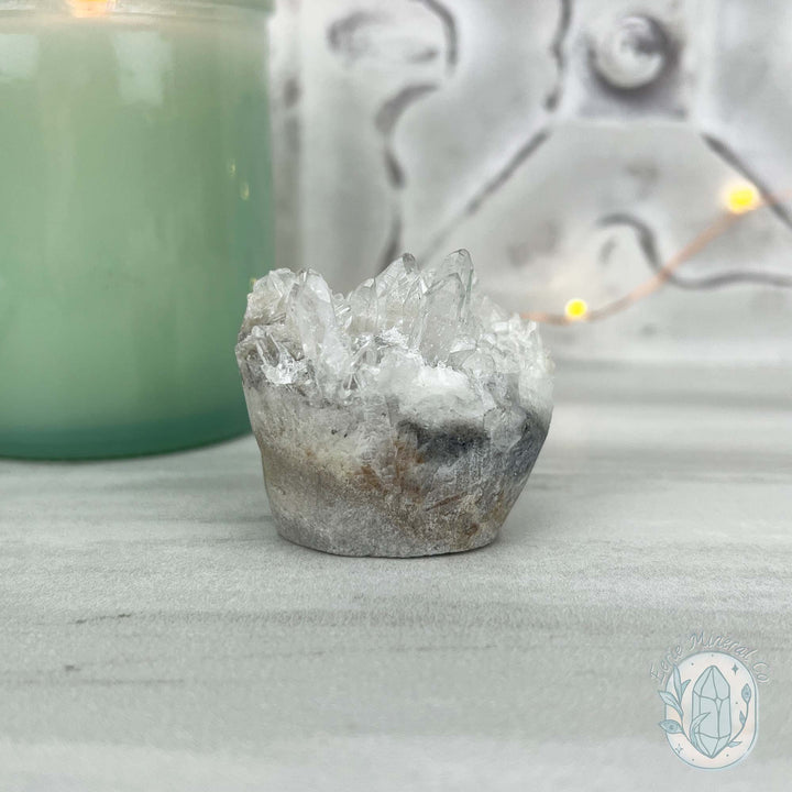 Clear Quartz Crystal Cluster Pet Rock Carving