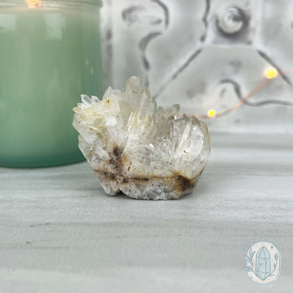 Clear Quartz Crystal Cluster Rock Buddy Carving
