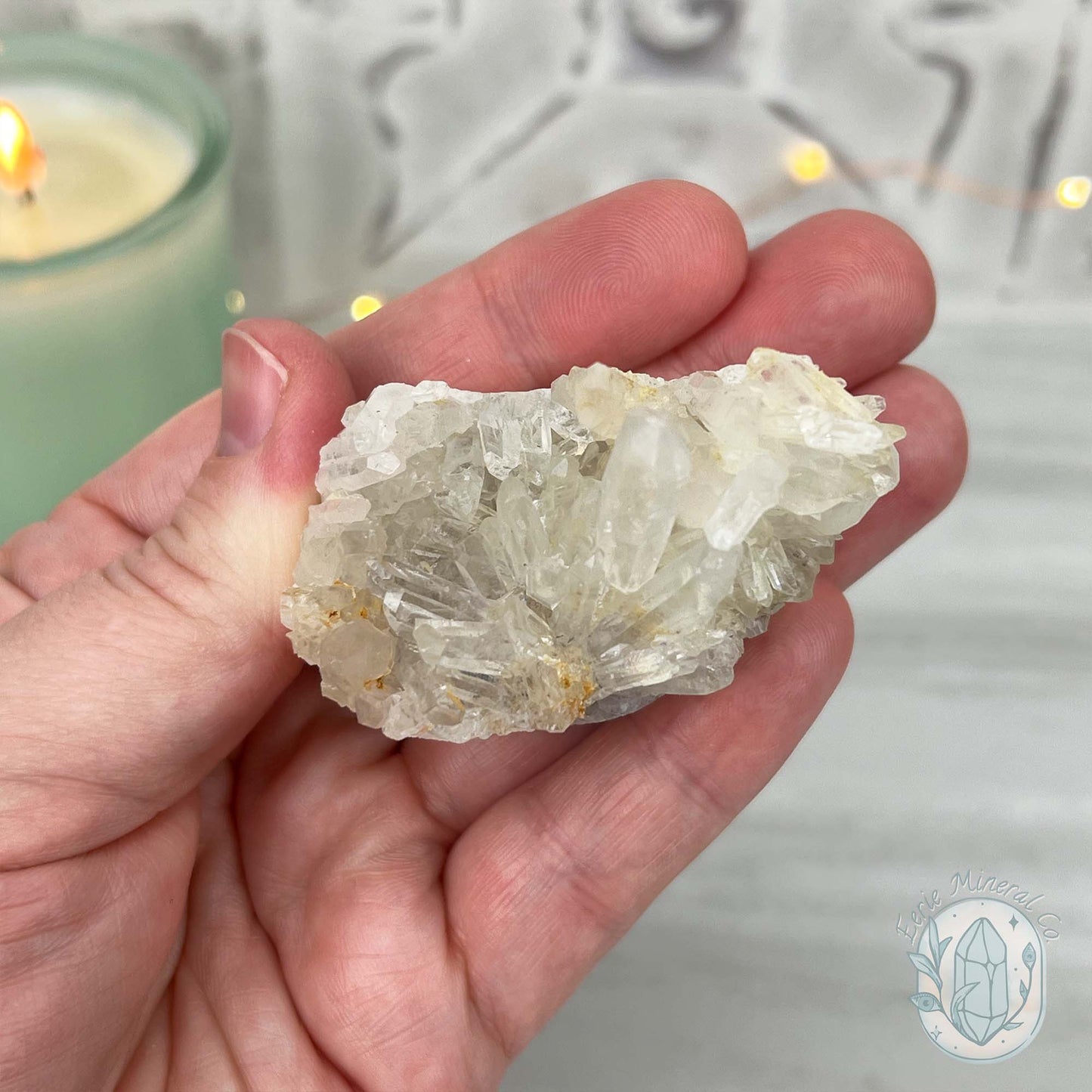 Clear Quartz Crystal Cluster Rock Buddy Carving
