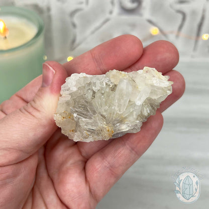Clear Quartz Crystal Cluster Rock Buddy Carving