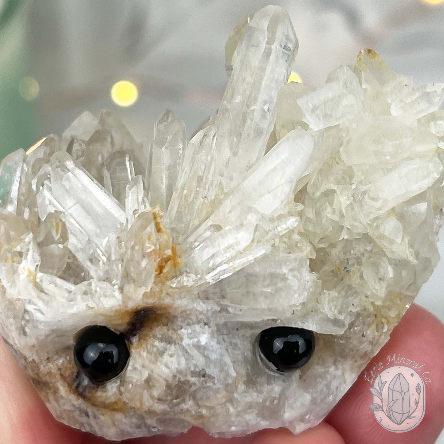 Clear Quartz Crystal Cluster Rock Buddy Carving
