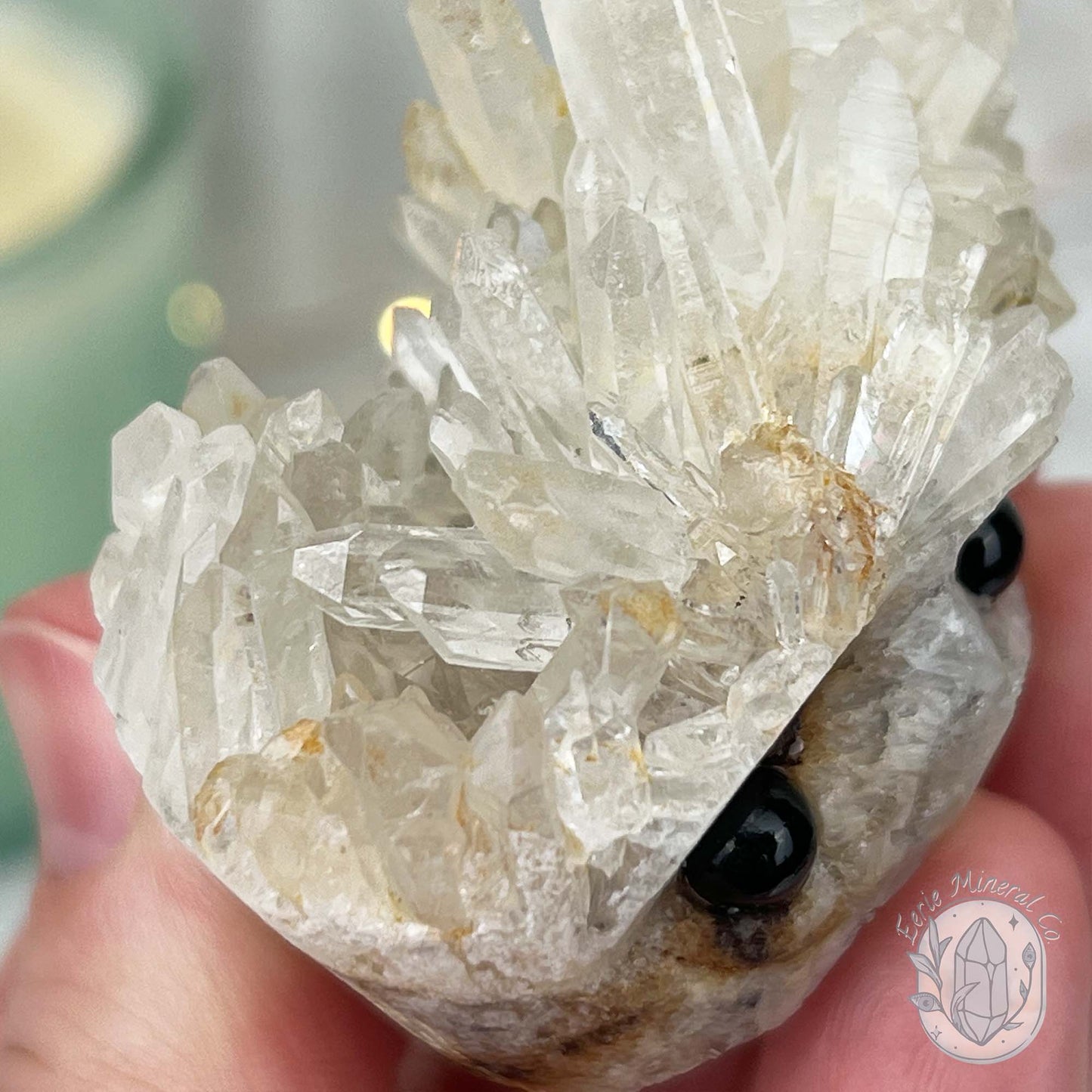 Clear Quartz Crystal Cluster Rock Buddy Carving