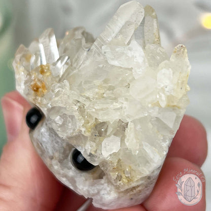 Clear Quartz Crystal Cluster Rock Buddy Carving