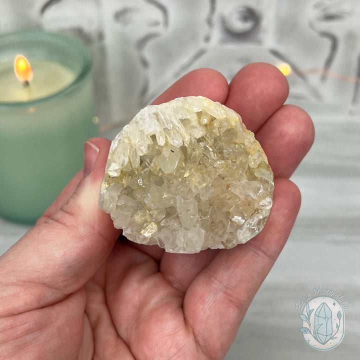 Clear Quartz Crystal Cluster Pet Rock Carving