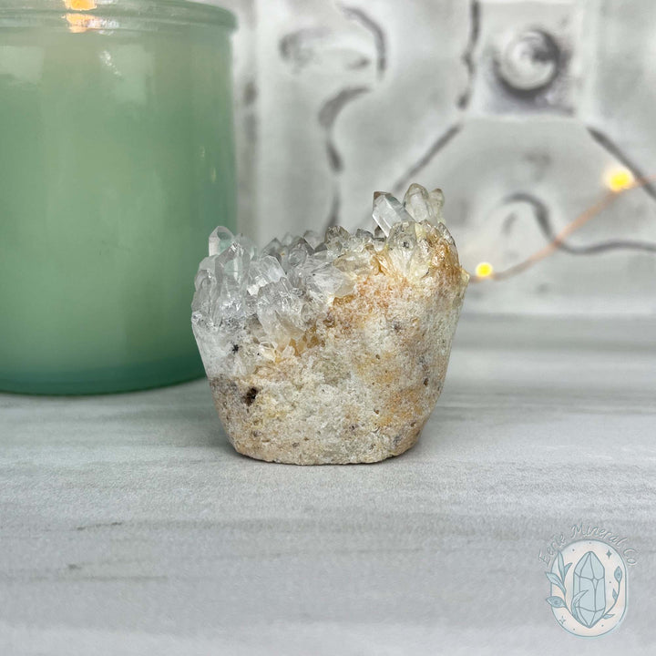 Clear Quartz Crystal Cluster Pet Rock Carving