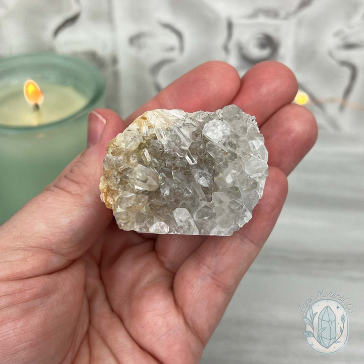 Clear Quartz Crystal Cluster Pet Rock Carving