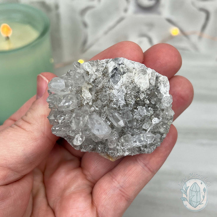 Clear Quartz Crystal Cluster Pet Rock Carving