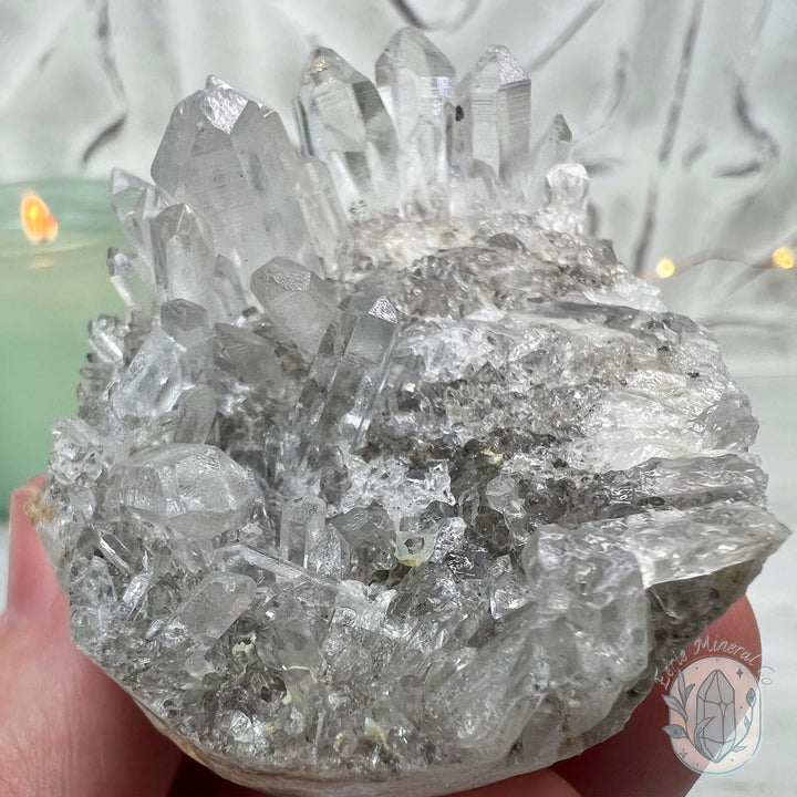 Clear Quartz Crystal Cluster Pet Rock Carving