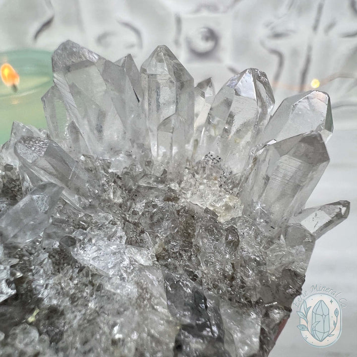 Clear Quartz Crystal Cluster Pet Rock Carving