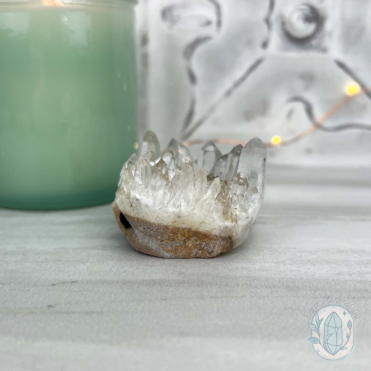 Clear Quartz Crystal Cluster Pet Rock Carving