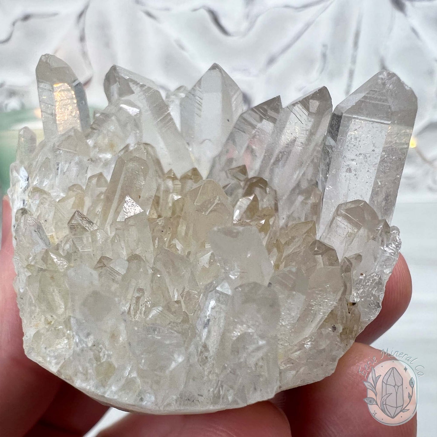 Clear Quartz Crystal Cluster Pet Rock Carving