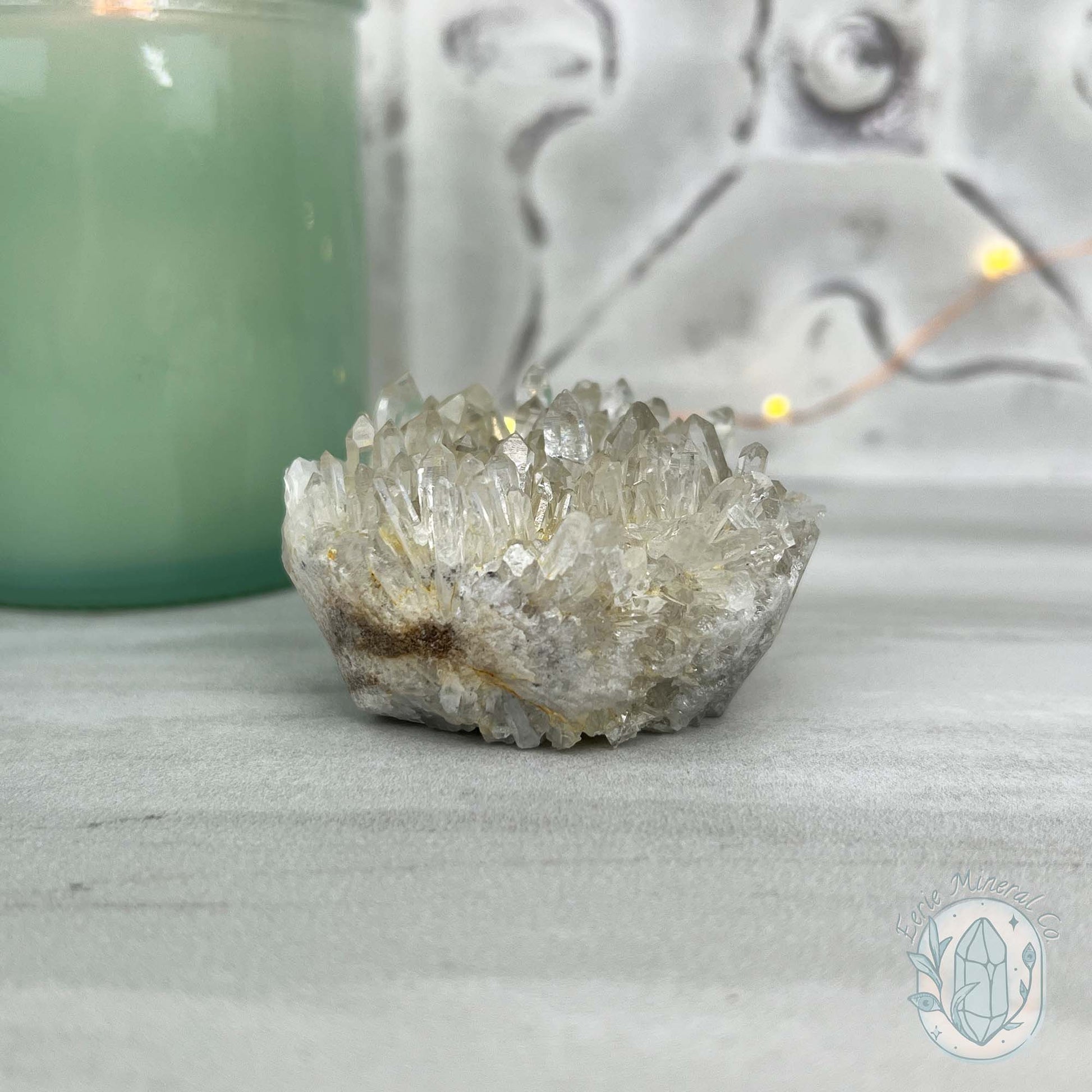 Clear Quartz Crystal Cluster Pet Rock Carving