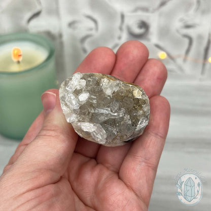 Clear Quartz Crystal Cluster Pet Rock Carving