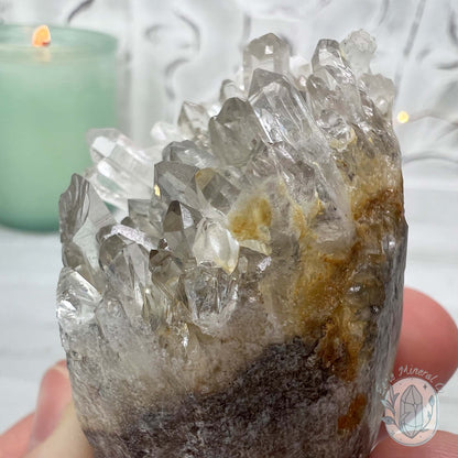 Clear Quartz Crystal Cluster Pet Rock Carving