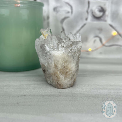 Clear Quartz Crystal Cluster Pet Rock Carving