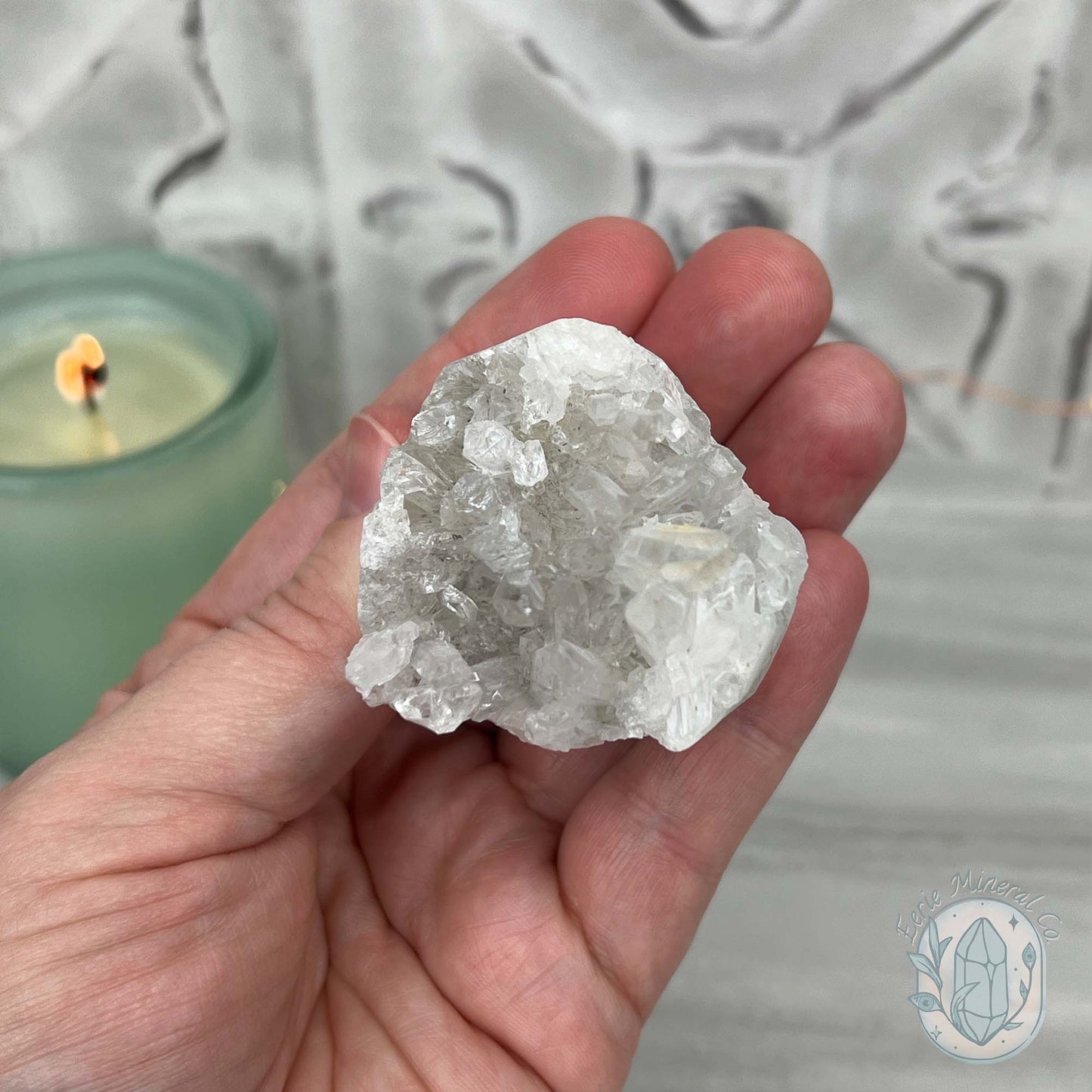Clear Quartz Crystal Cluster Pet Rock Carving