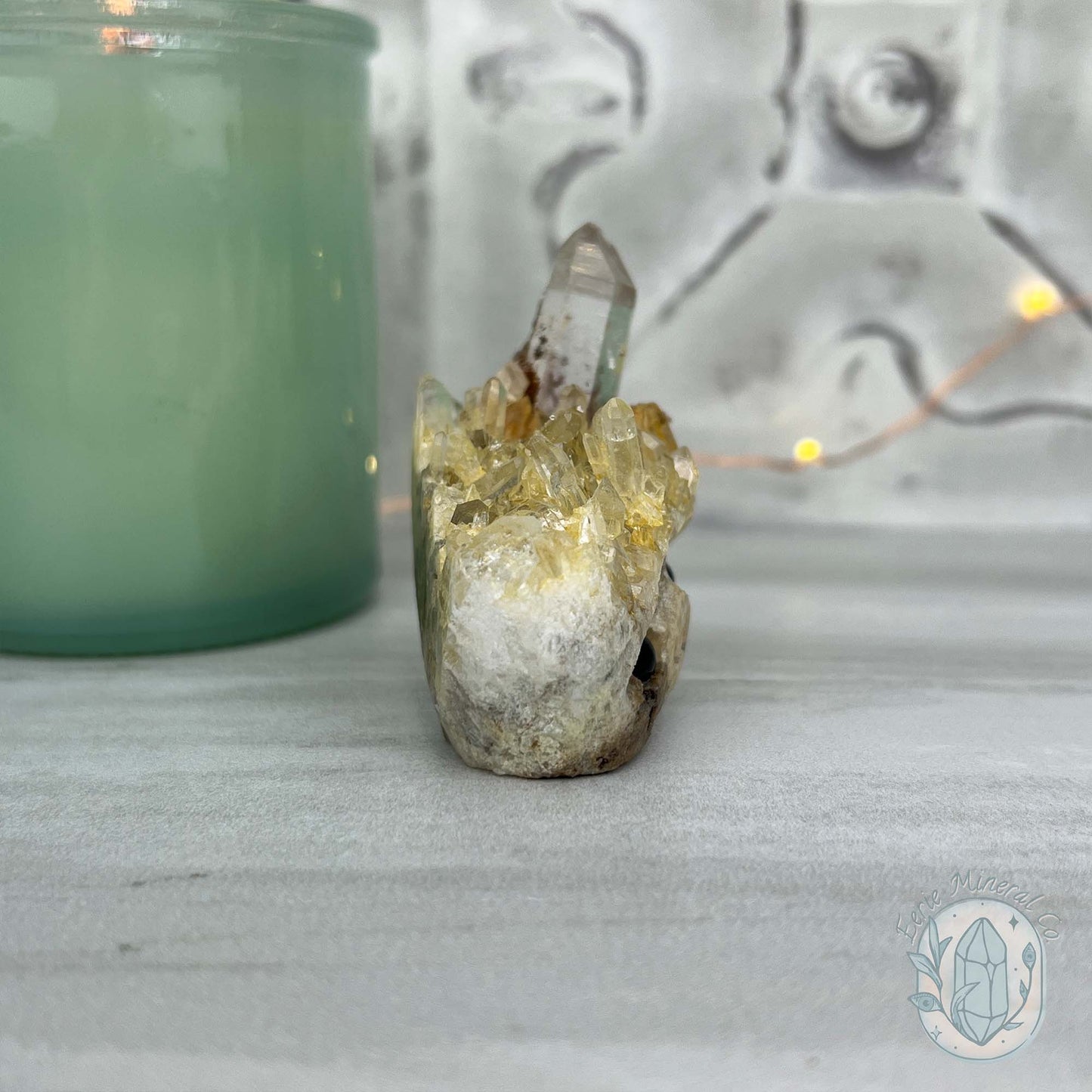 Clear Quartz Crystal Cluster Pet Rock Carving