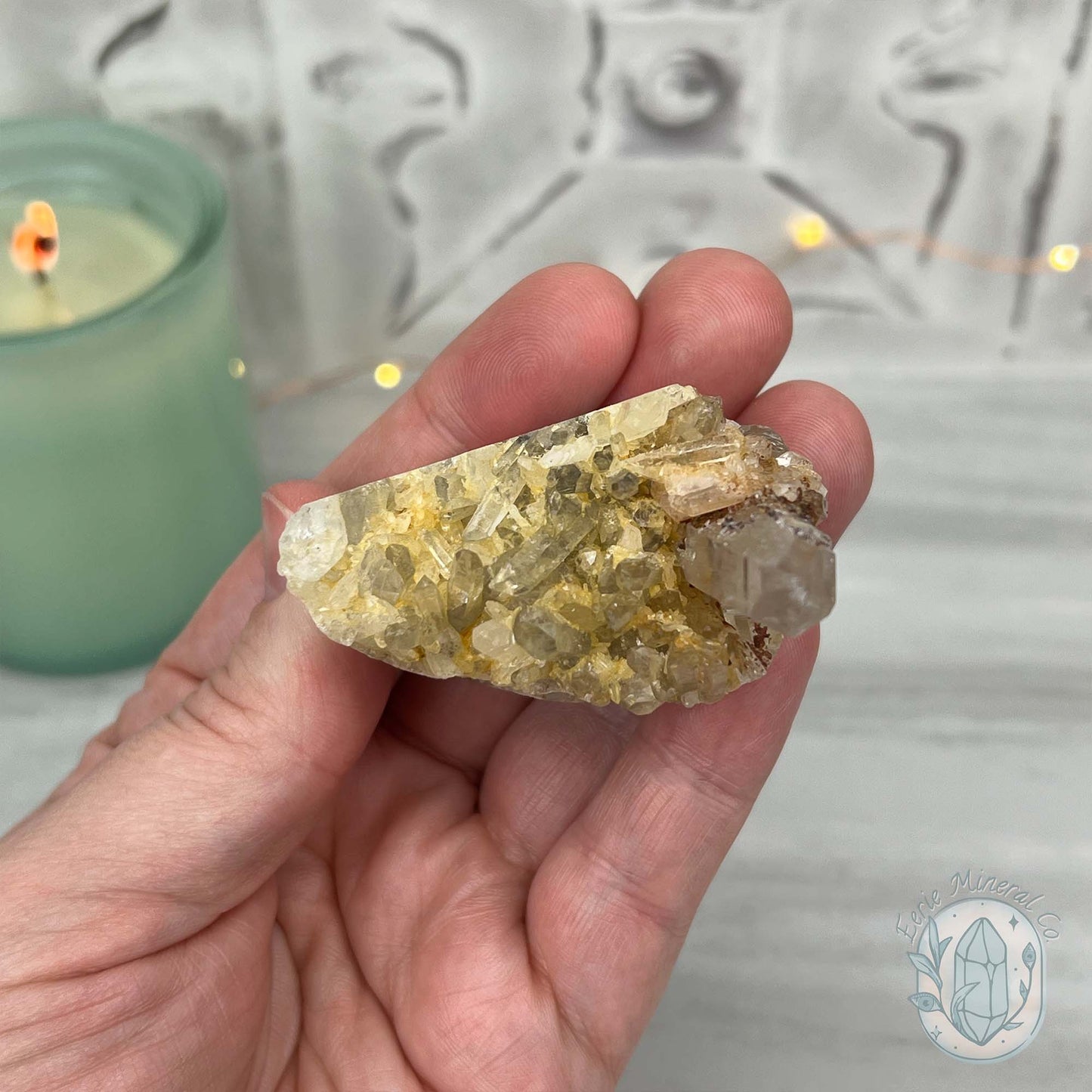 Clear Quartz Crystal Cluster Pet Rock Carving