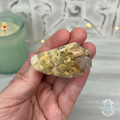 Clear Quartz Crystal Cluster Pet Rock Carving