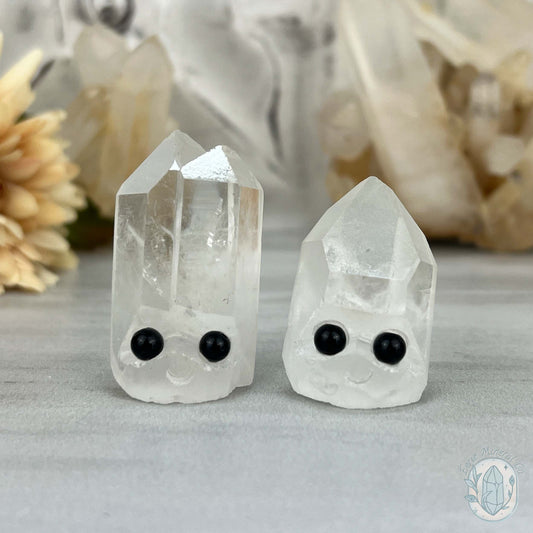 Clear Quartz Crystal Cluster Pet Rock Set
