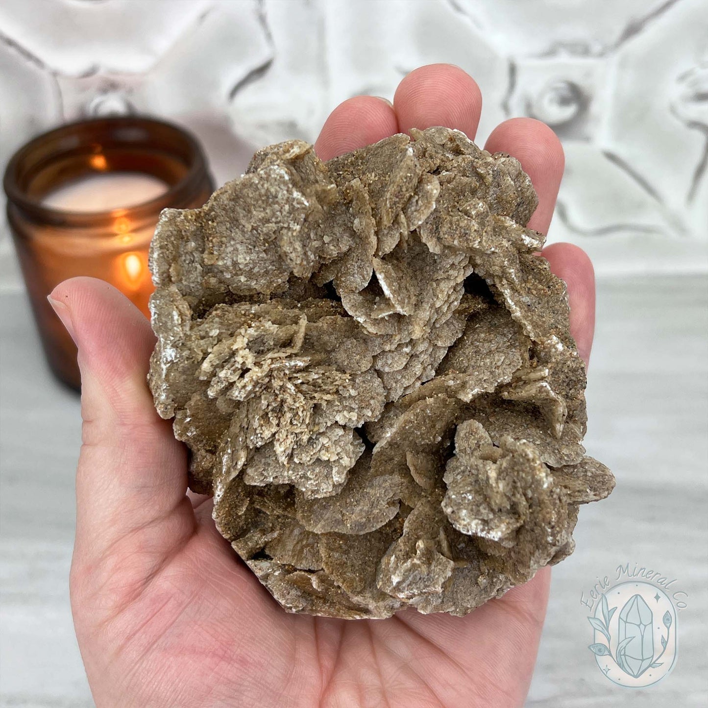 Desert Rose (Gypsum) Hedgehog Specimen