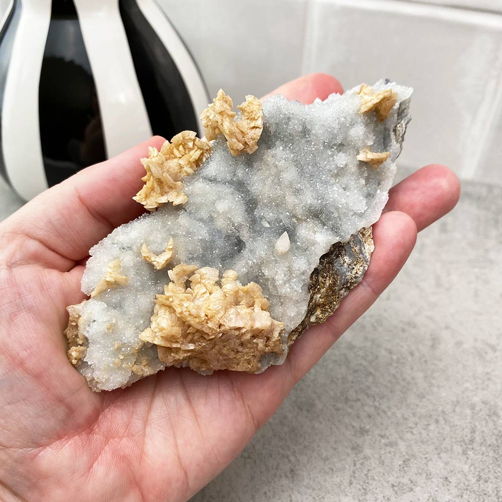natural dolomite on calcite specimen