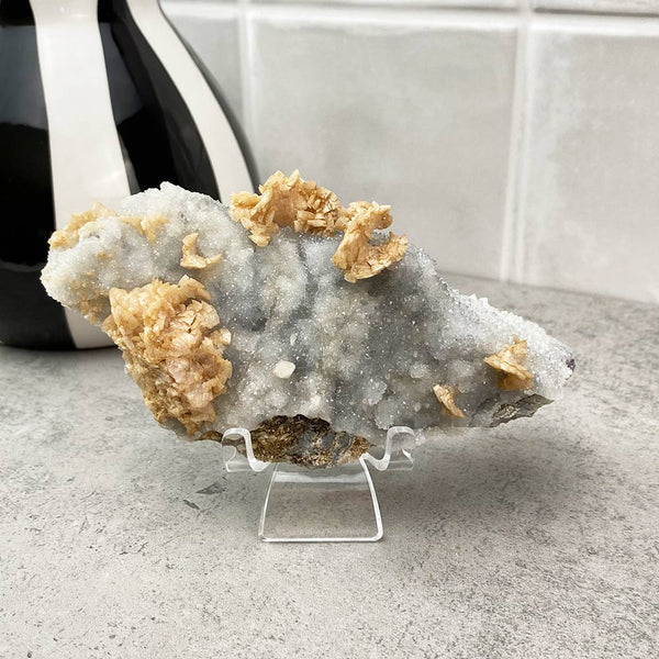 natural dolomite on calcite specimen