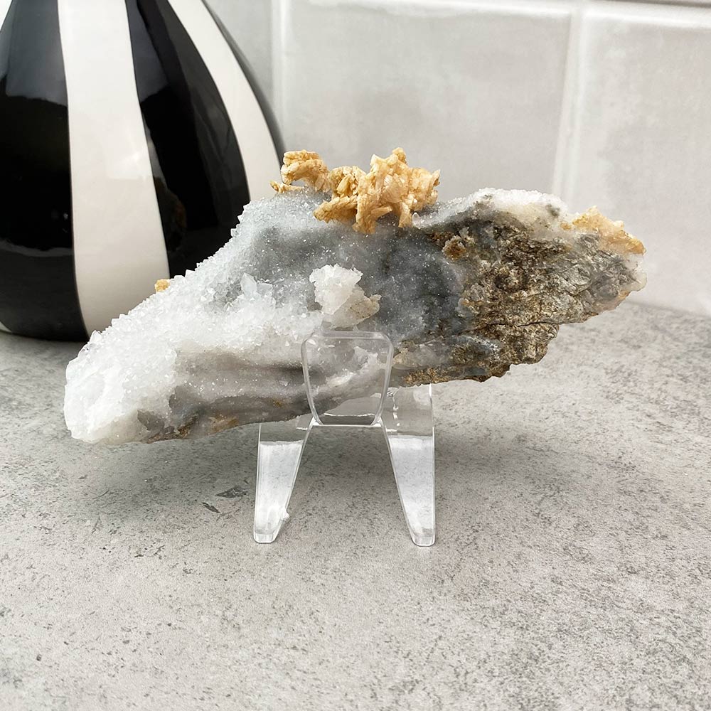 natural dolomite on calcite specimen