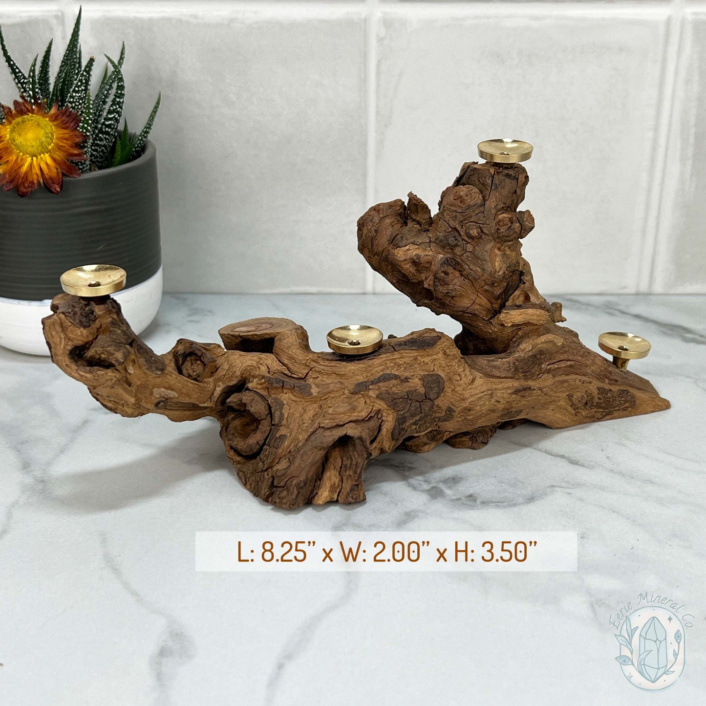 Natural Driftwood 4 Sphere Holder Stand