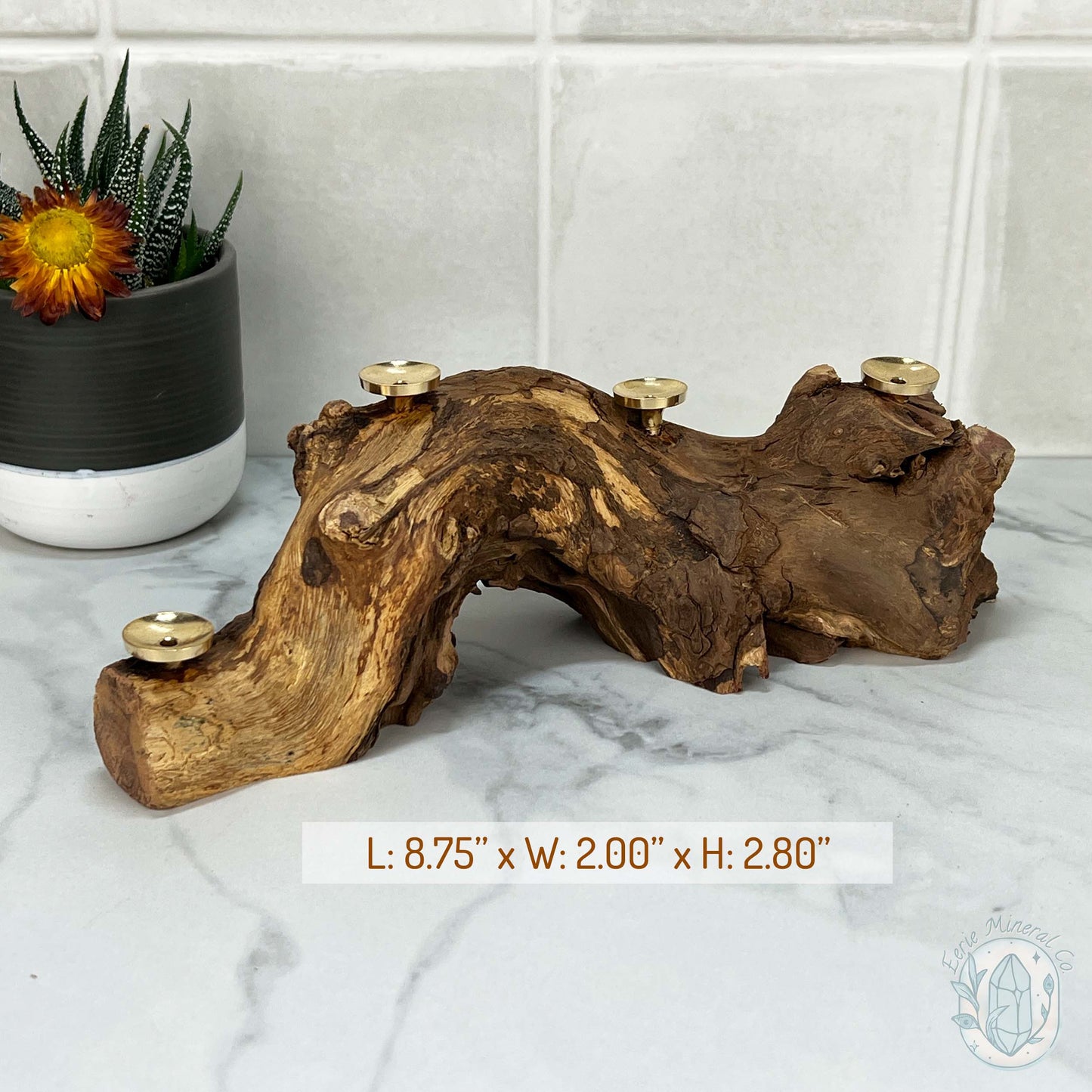 Natural Driftwood 4 Sphere Holder Stand