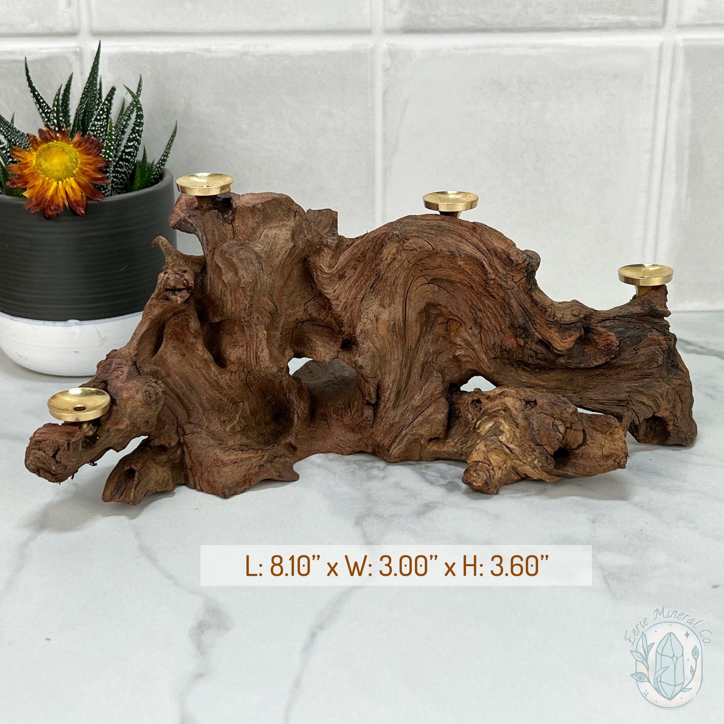 Natural Driftwood 4 Sphere Holder Stand