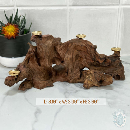 Natural Driftwood 4 Sphere Holder Stand