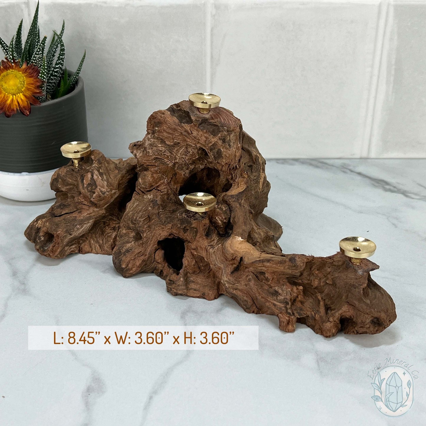 Natural Driftwood 4 Sphere Holder Stand