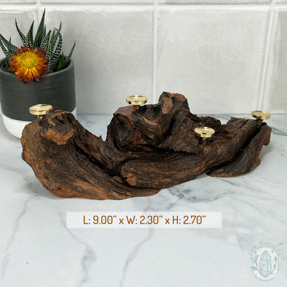 Natural Driftwood 4 Sphere Holder Stand