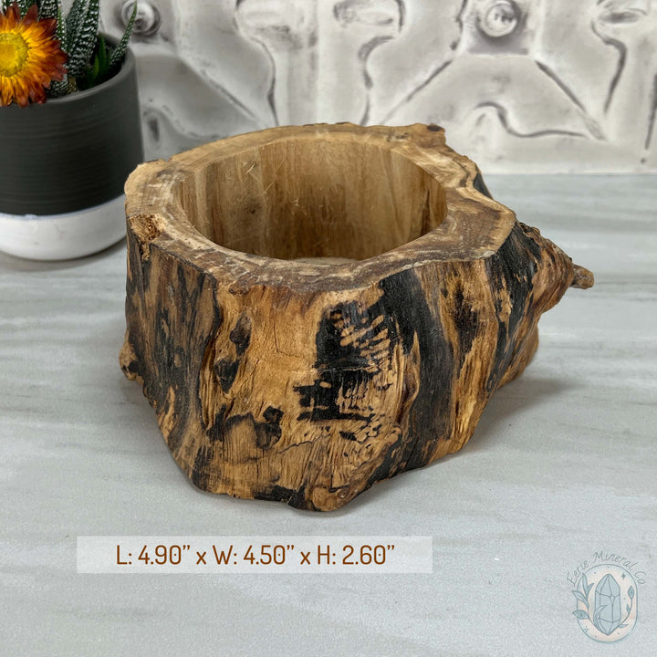 Nature Inspired Tree Stump Wooden Bowl