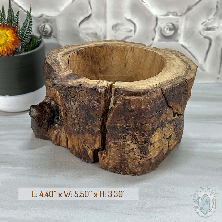 Nature Inspired Tree Stump Wooden Bowl