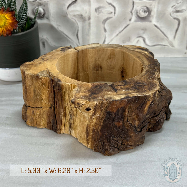 Nature Inspired Tree Stump Wooden Bowl