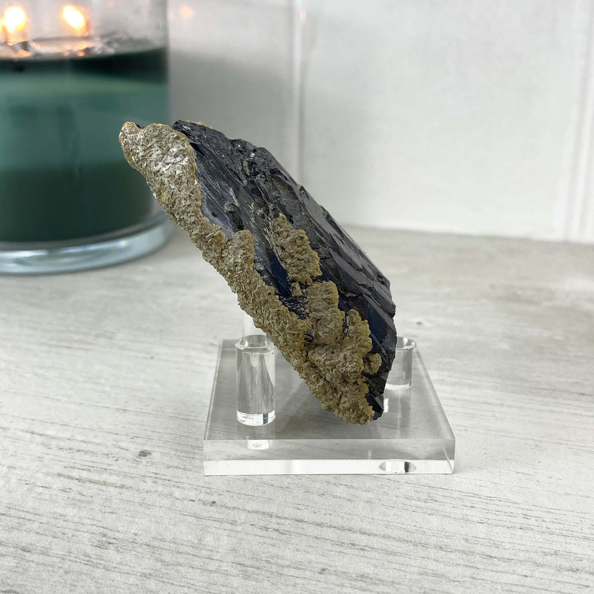 Panasqueira Mine - Ferberite with Siderite Specimen