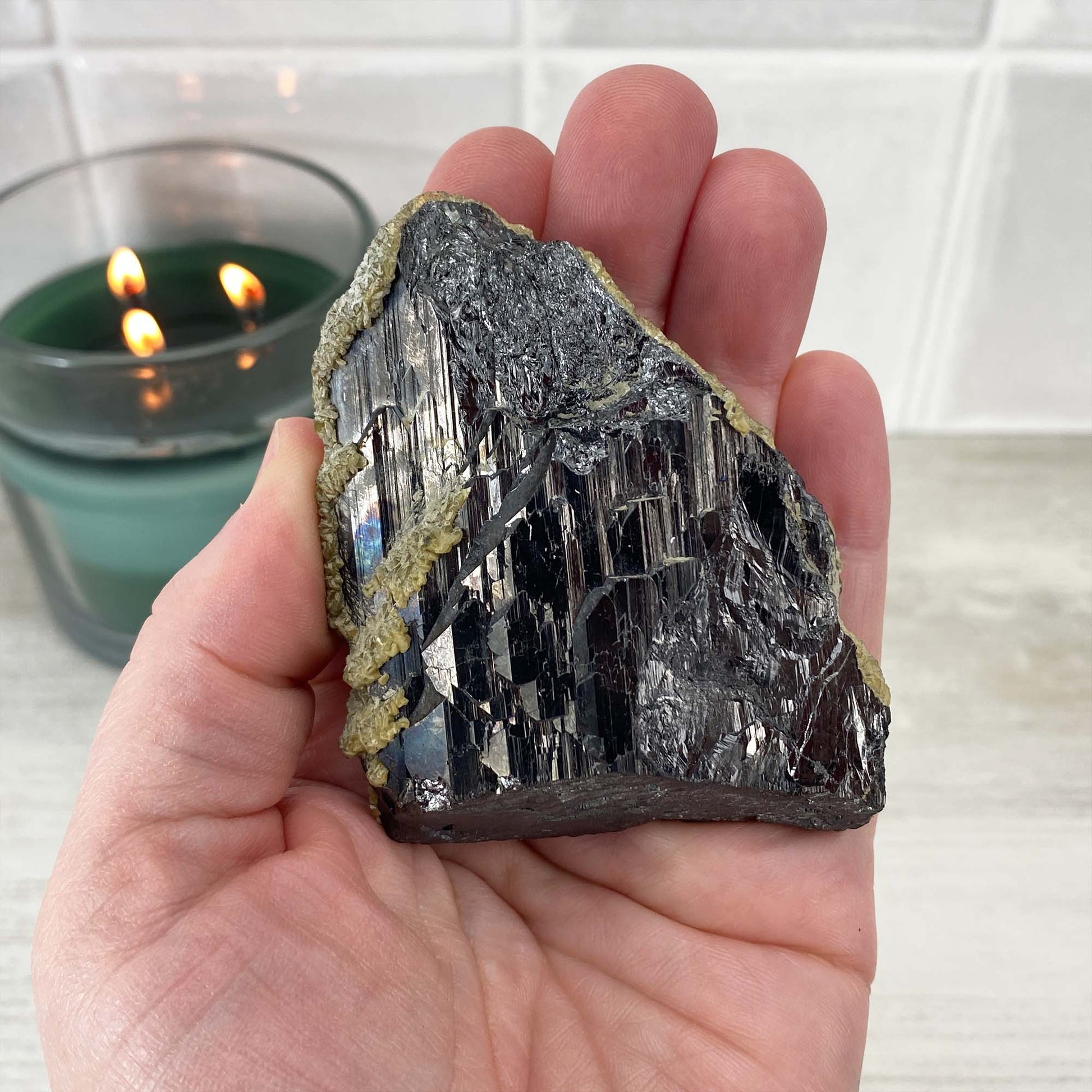 Panasqueira Mine - Ferberite with Siderite Specimen