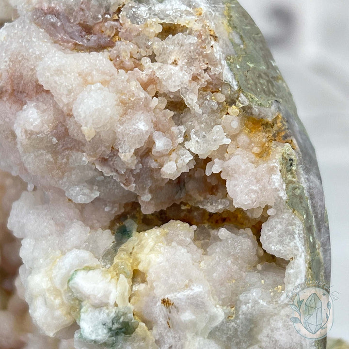 Large Green Flower Agate Hedgehog Specimen